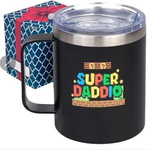 Super Daddio Funny Fathers Day Coffee Mug Tumbler